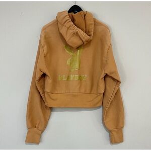 Labijou Playboy Size Medium Mustard Yellow Gold Hoodie Sweater